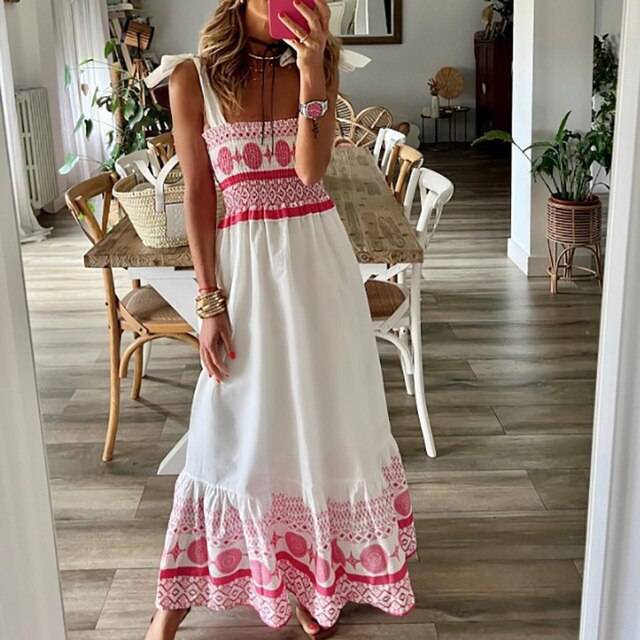 Nelli - Rosa Boho-Kleid