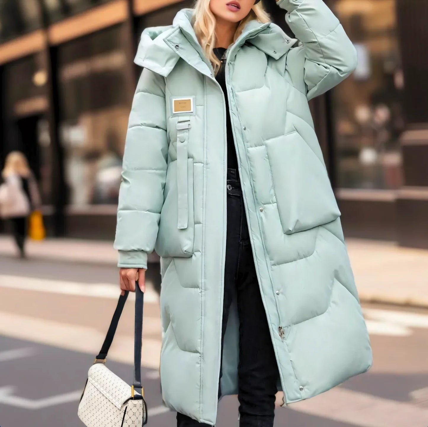 Wendy - Elegante lange wasserdichte Pufferjacke