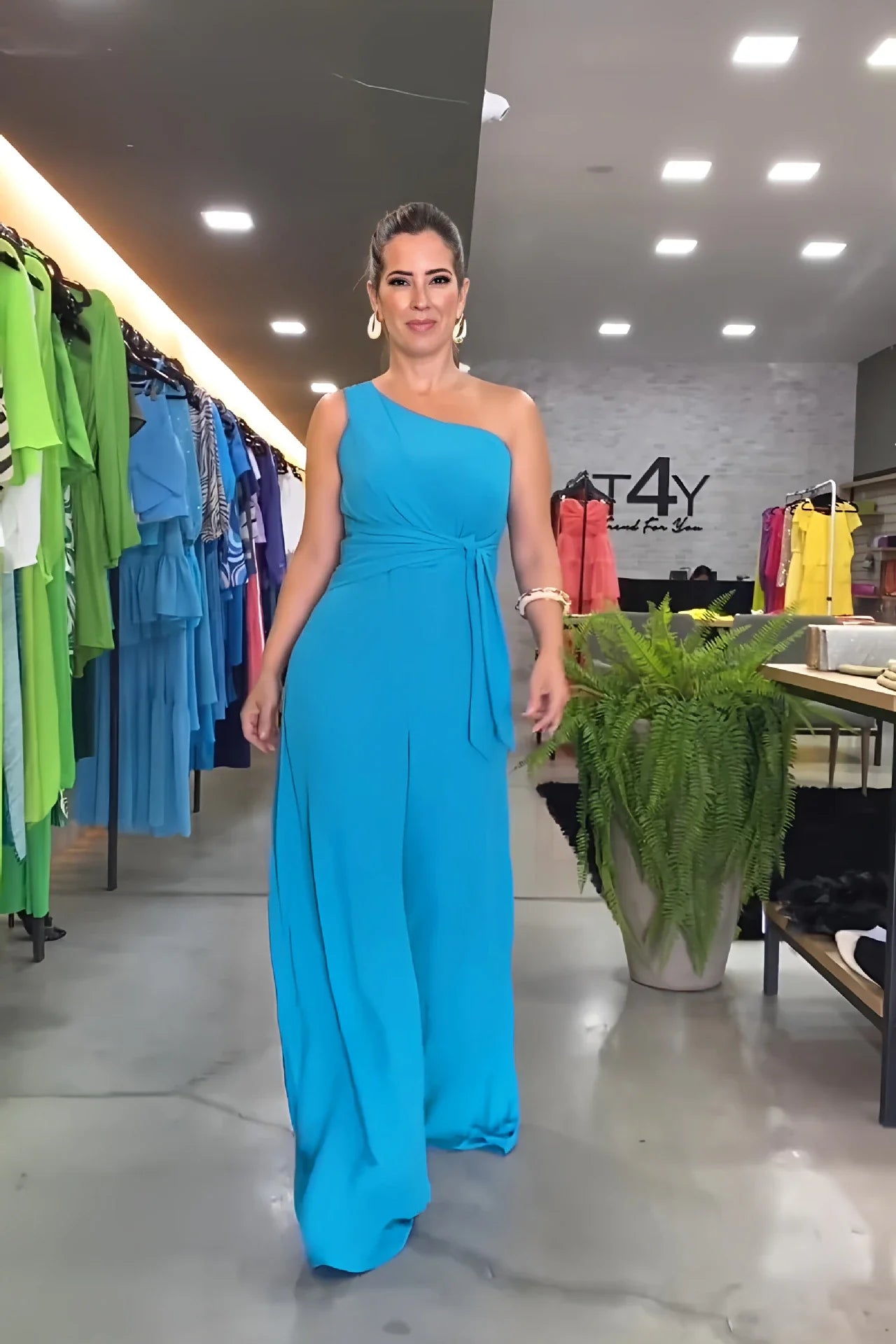 Johanna - Modischer Ein-Schulter-Jumpsuit