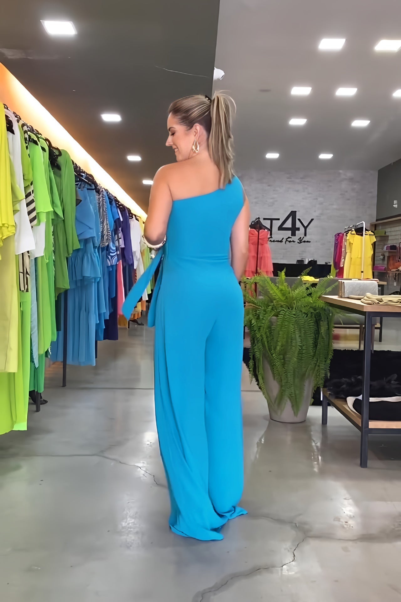 Johanna - Modischer Ein-Schulter-Jumpsuit